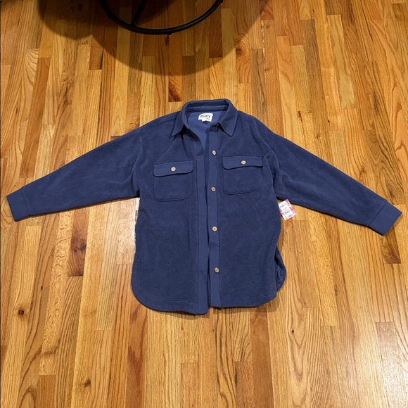 Roxy Cozy Button Up Sherpa Jacket - Picture 1 of 8
